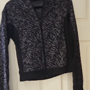 Styli Black Patterned Women's Jacket